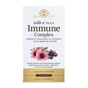 Solgar Ester-C Plus Immune Complex 60 Softgels - Immune Support Formula - Picture 1 of 1