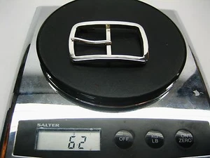 Fibbia in argento sterling 925 massiccio 62 grammi per cinturino da cintura 1,5", parete spessore 5,5 mm - Foto 1 di 9
