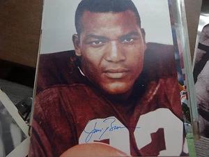 FIRMADO JIM MARRÓN 8X10 CLEVELAND BROWNS - Imagen 1 de 1