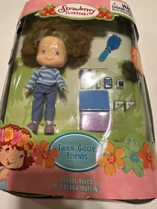 NIB VTG 2004 Ban Dai Strawberry Shortcake Talkin Giggle Friends Blueberry Muffin - Picture 1 of 6
