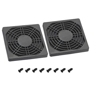 92mm Cooling Fan Filter with Screw, 2 Pack ABS Ventilator Grill Guard, Black - Afbeelding 1 van 6