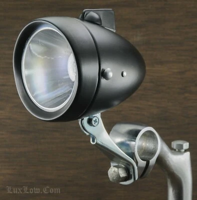 LUX LOW Stingray Bike Black LED HEAD LIGHT Vintage Schwinn Cruiser Bike Lowrider Chopper