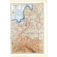 Antique Map 1920 - World War 1 - Eastern Front (North) - The Main Battle Lines