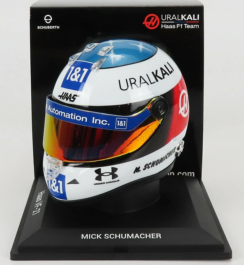 1/4 MINI HELMET - SCHUBERTH HELMET - F1 CASCO HELMET TEAM HAAS MKS-MH-4-2021-SPA - Immagine 1 di 1
