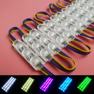 12V 5050 RGB LED Module Light Strip Tape 3LEDs Injection IP65 Cover Waterproof - Image 1 of 4