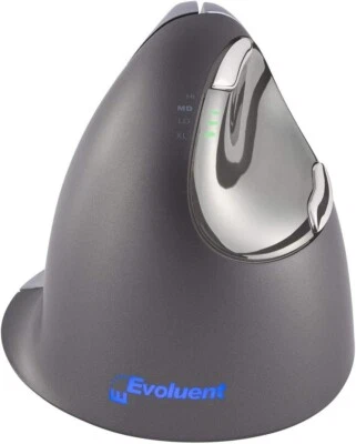 Evoluent VM4L Silver/Black 1 x Wheel USB Wired Laser Vertical Mouse Left Handed - Image 1 of 4
