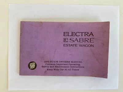 Vintage Owners Manual 1979 BUICK ELECTRA Le SABRE ESTATE WAGON GM Foto 1 de 4
