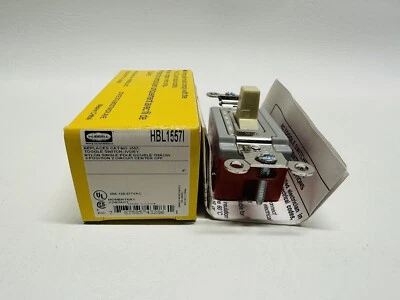 NUEVO Interruptor de palanca Hubbell HBL1557I marfil  Foto 1 de 3