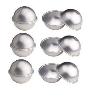 Warmbuy 12 Pcs DIY Metal Bath Bomb Molds Set of 6 - Picture 1 of 5