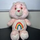 Peluche vintage Care Bears Cheer rose clair animal en peluche Kenner 1983 arc-en-ciel