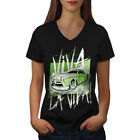 Wellcoda Speed Old School Life Car Womens V-Neck T-shirt,  Graphic Design Tee
