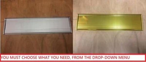 Letterbox Coperchio Piastra Molla Frontale Alluminio 12" Argento o Oro - Foto 1 di 5