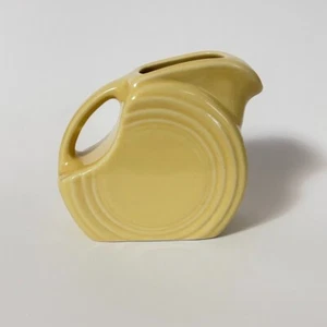 Fiestaware Mini Disk Pitcher Creamer Retired Pastel Yellow Fiesta Creamer 3in - Picture 1 of 6
