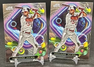 2023 Topps Cosmic Chrome #171 Edouard Julien Base (x2) RC Minnesota Twins - Foto 1 di 1