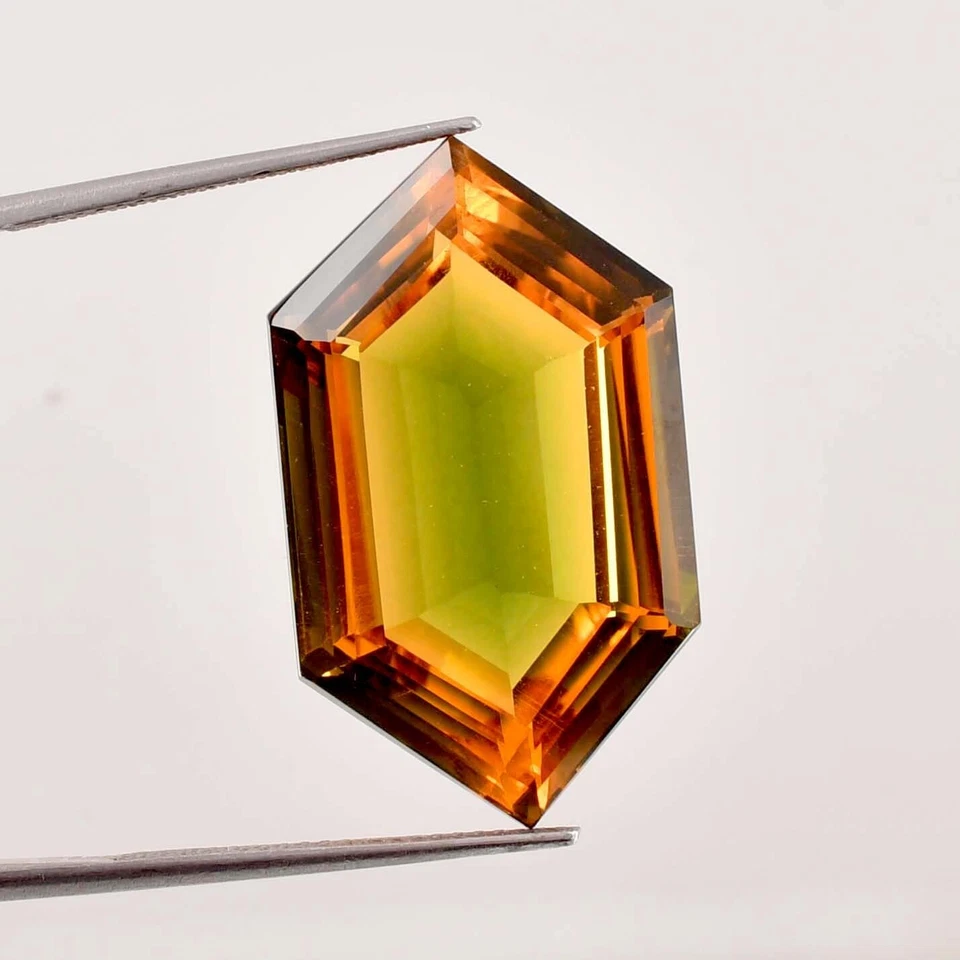 Natural Bi-Color Tourmaline RadiantCut Gemstone GIT Certified All Size Available - Image 1 of 4