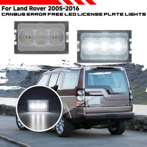 For Land Rover Discovery LR3 Range Rover Sport 2x LED License Plate Lights White - Picture 1 of 9
