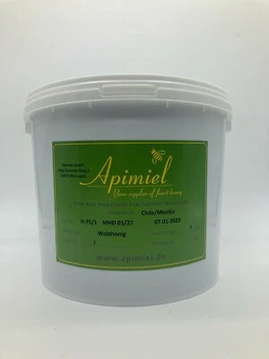 APIMIEL (EUR 7,71/kg) Miele di bosco del Cile, 7 kg - 100% naturale, crudo, scuro