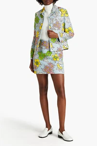 RRP €745 TORY BURCH Smart Jacket US8 UK12 IT44 L Wool Blend Floral Lined - Picture 1 of 5