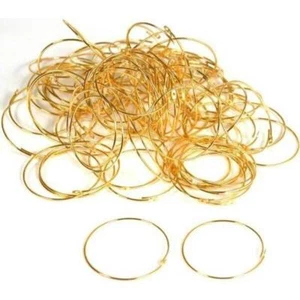 76 Gold Plated Hoop Earrings Jewelry Making 25.5mm - Picture 1 of 1