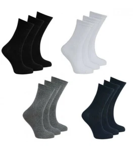 Boys Girls Kids School Ankle Socks Cotton Rich Back 2 School Uniform 3 & 6 Pairs - Picture 1 of 1