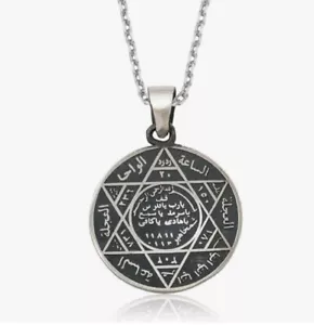 Collana Uomo Argento 925 con Ciondolo Süleyman Kolye - Foto 1 di 1
