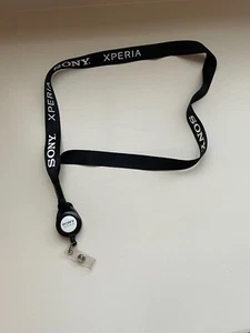 3-pack Sony Xperia Black Neck Lanyard Keychain with Retractable Cord