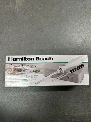 Hamilton Beach 电动刀雕刻套装带叉子和灰色表壳型号 #74251G — 第 1/2 张图片