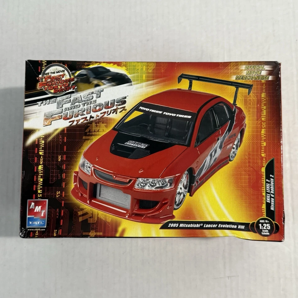Tokyo Drift 2005 Mitsubishi Lancer Evolution VIII 1/25 Fast Furious AMT READ - Image 1 of 4