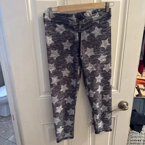 NWT Terez Womens Elastic Waistband Star Ankle Leggings Gray Size Large - Picture 1 of 4
