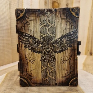Caja de libro de búho almacenamiento baratija recuerdo regalo  - Imagen 1 de 8