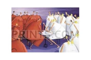 Sarah Jane Szikora Horns Vs Halos Giclee LAST ONE! - Picture 1 of 1