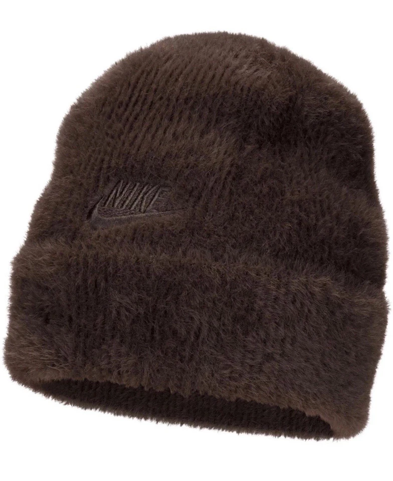 Nike Unisex Peak Flash Knit Beanie Hat BROWN GYM Head-wear Casual Cap FJ8688-237