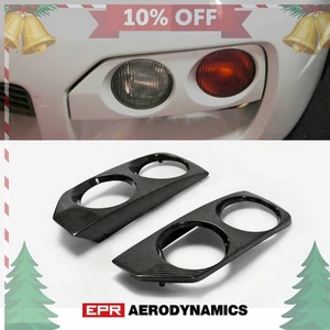 For Nissan R33 Skyline GTST Spec2 OE tape Carbon Front Bumper Fog Light Cover - Picture 1 of 7