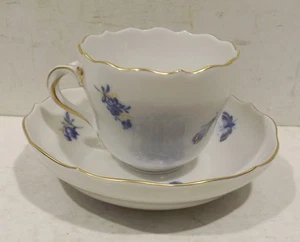bellissima tazza moka/espresso Meissen acquatinta con piattino/ciotola - Foto 1 di 7