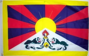 TIBET FLAG 5' x 3' Tibetan Flags Buddhist Buddhism Asia Asian Flags - Picture 1 of 2