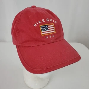 Vintage Nike Golf USA Mütze Kappe Riemen hinten Flagge Jungen & Mädchen Club Logo bestickt - Bild 1 von 12