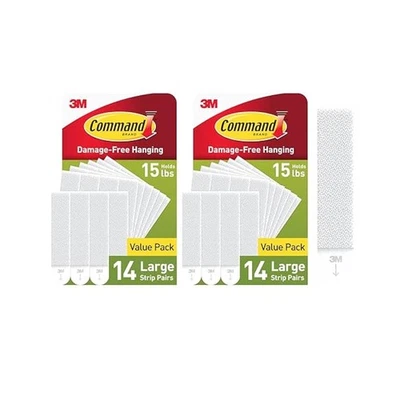 Tiras de soporte para cuadros grandes, 28 pares, adhesivo, sin herramientas, marcos de 24x36 pulgadas Foto 1 de 4