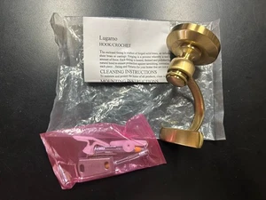 Restaurationsbeschläge RH Lugarno Bad Kleiderhaken lackiert Messing brüniert gold - Bild 1 von 5