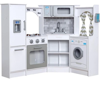 Cocina de juego de madera Ultimate Corner con luces, sonidos y accesorios Foto 1 de 4