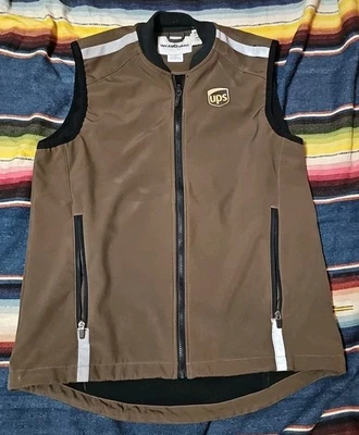 UPS Brown WEARGUARD Reflective Softshell Uniform Vest Sz Small 4 - Image 1 of 3