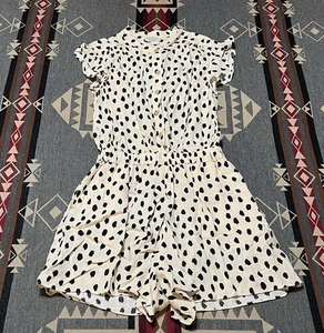 Kate Spade Leopard Dot Romper Size 0 Womens T36 - Picture 1 of 11