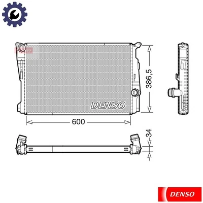 RADIATOR ENGINE COOLING DRM05122 FOR BMW X3/SAV/F25 N47D20C N20B20A 2.0L 4cyl - Image 1 of 4