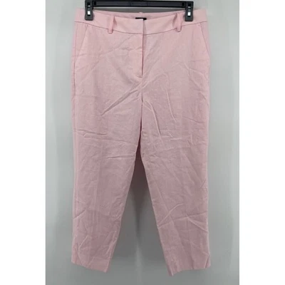J. Crew 粉色亚麻混纺内衬短裤女式裤子 12 码全新带标签 — 第 1/4 张图片