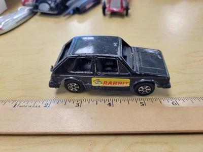 VTG Toy Volkswagen RABBIT VW Car Black Die - cast Made in USA by Tootsie Toy - Image 1 of 4