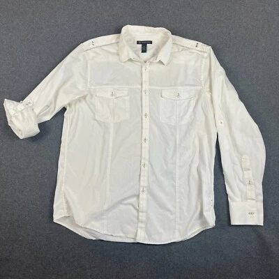 Men's Vintage INC International Concepts White Western Button Up Shirt Retro 90s - Image 1 of 4