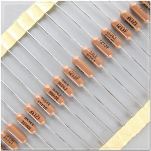 VISHAY DALE CMF60 (RN60E) series 121K/0.5W 1% 25ppm axial metal film resistor - Picture 1 of 2