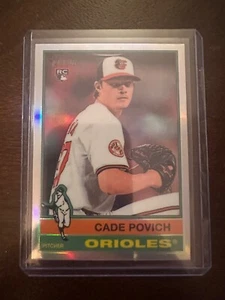 2025 Topps Heritage Chrome Refractor #219 Cade Povich, Baltimore Orioles Rookie - Picture 1 of 2