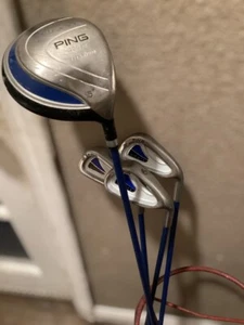 Ping Moxie YFlex Junior Golf Club Set -Fairway, 5,6, 7 & SW Irons RH 15" - Picture 1 of 7