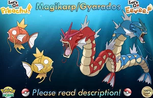 ⭐Shiny/Non-shiny Magikarp/Gyarados 6IV XL⭐Let's Go Pikachu/Eevee HOME (💯Legal) - Picture 1 of 21
