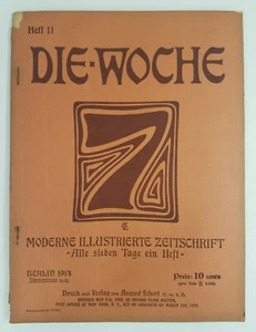 Die Woche This Week 1914 #11 German Illustrated magazine news vintage ads photos - Picture 1 of 9